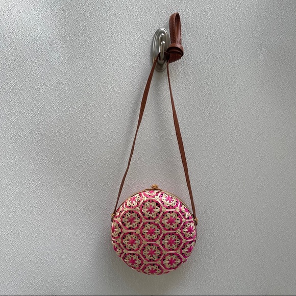 Wicker straw crossbody bag rattan summer purse - Picture 4 of 8